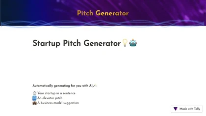 Startup Pitch Generator